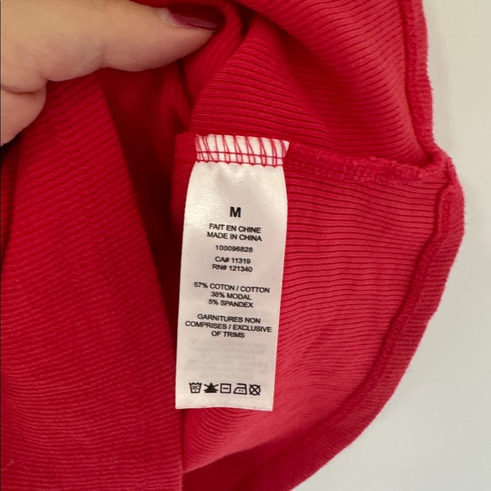 Garage Red Ribbed Tank Top - Picture 3 of 3